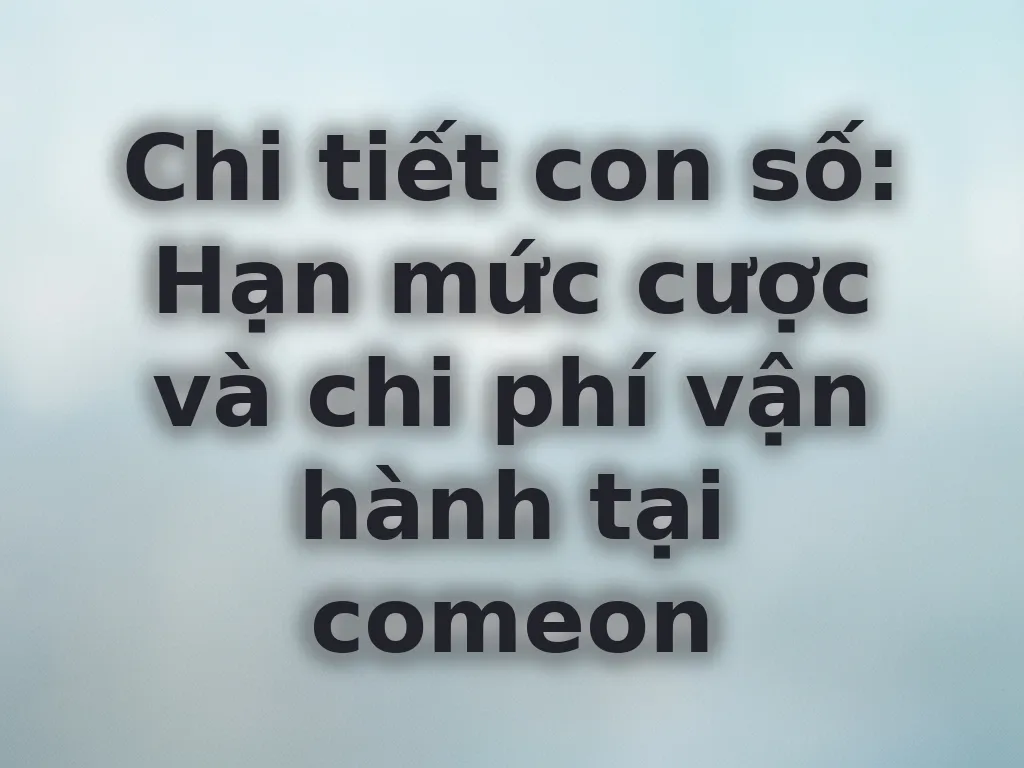 Chi tiết con số